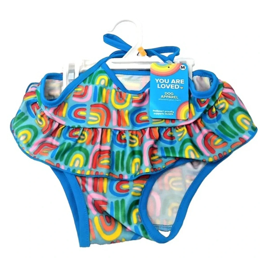 NWT You Are Loved Pride Bikini Dog/Puppy Canine Apparel Size‎ Medium